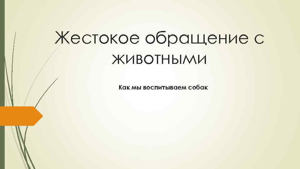 Жестокое обращение с животными Как мы воспитываем собак 