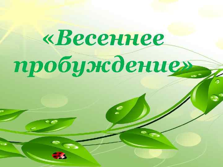  «Весеннее пробуждение» 