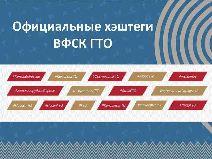 Официальные хэштеги ВФСК ГТО 