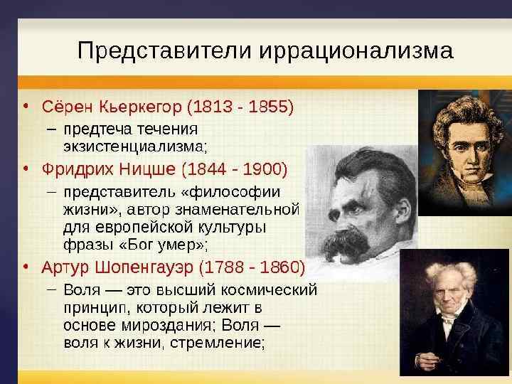 Реферат: Иррационализм философии Фридриха Ницше