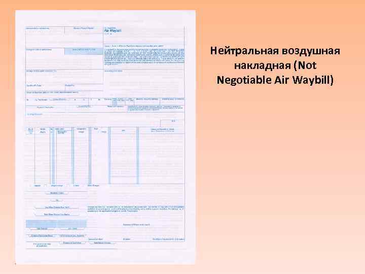 Нейтральная воздушная накладная (Not Negotiable Air Waybill) 