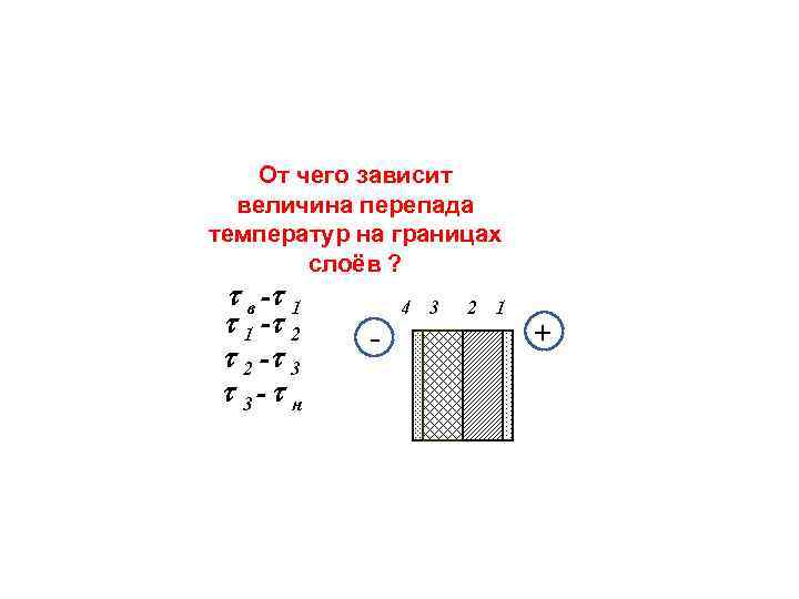 От чего зависит величина перепада температур на границах слоёв ? в - 1 1