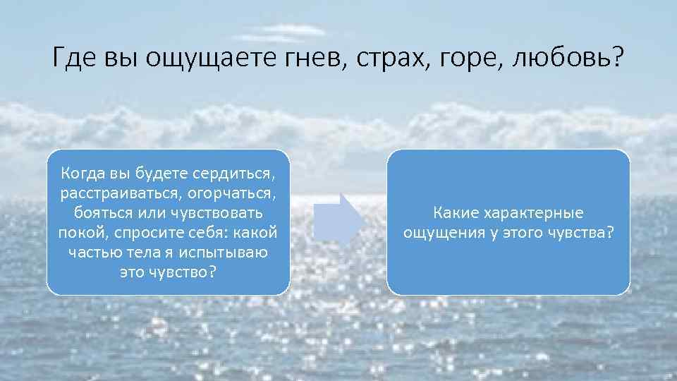 Где вы ощущаете гнев, страх, горе, любовь? Когда вы будете сердиться, расстраиваться, огорчаться, бояться