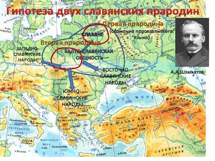 Гипотеза двух славянских прародин Первая прародина СЛАВЯНЕ Вторая прародина (сложение праславянского языка) ЗАПАДНОСЛАВЯНСКИЕ НАРОДЫ