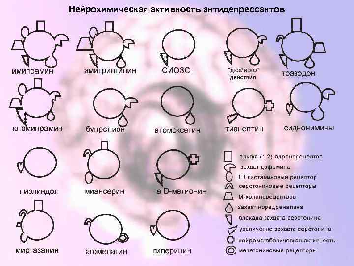 Нейрохимическая активность антидепрессантов 