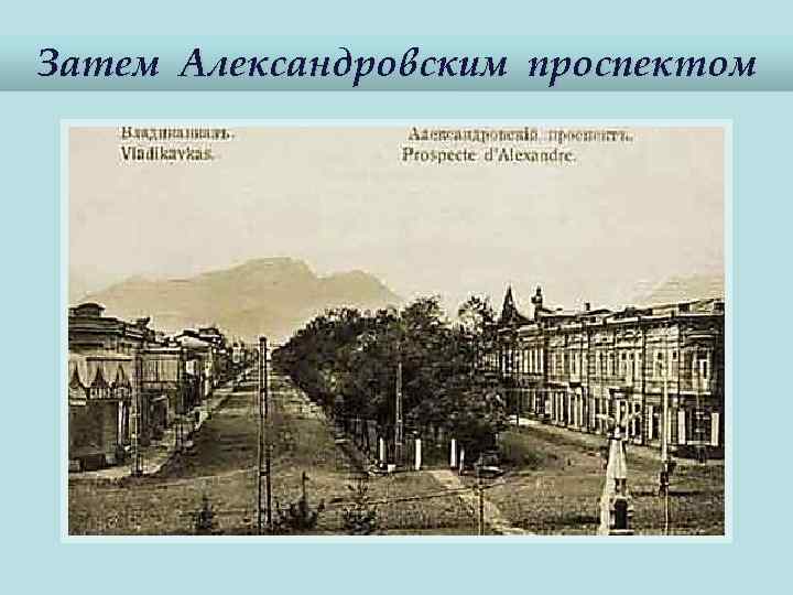 Затем Александровским проспектом 