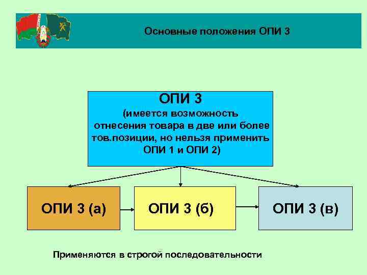 Основные положения ОПИ 3 (имеется возможность отнесения товара в две или более тов. позиции,