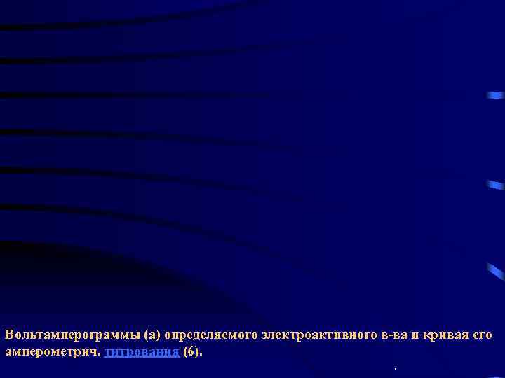 Вольтамперограммы (а) определяемого электроактивного в-ва и кривая его амперометрич. титрования (6). . 