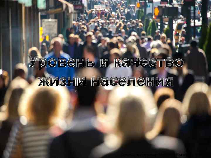 Уровень и качество жизни населения Доклад подготовил Морозов Емельян 1691 кино 