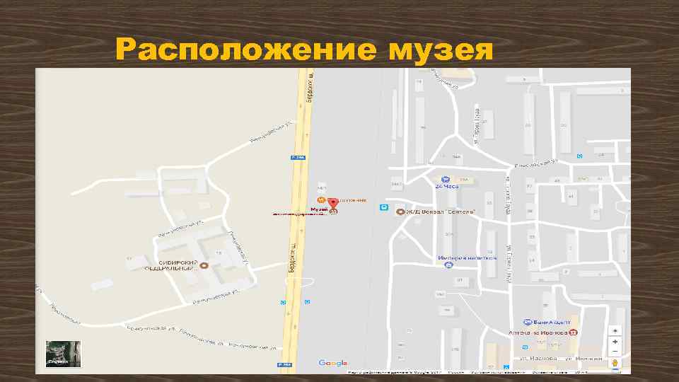 Расположение музея 