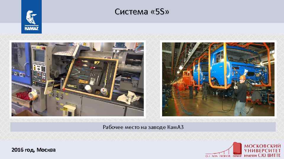Система « 5 S» Рабочее место на заводе Кам. АЗ 2016 год, Москва 