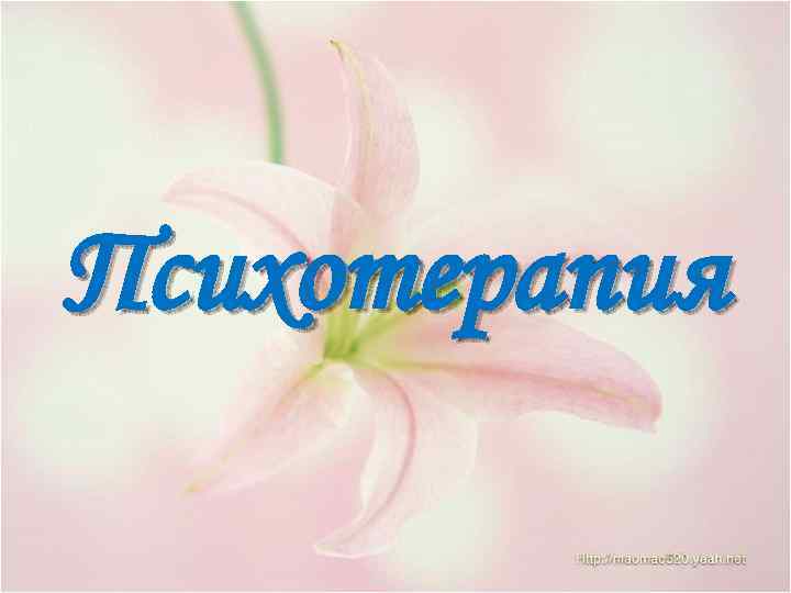 Психотерапия 