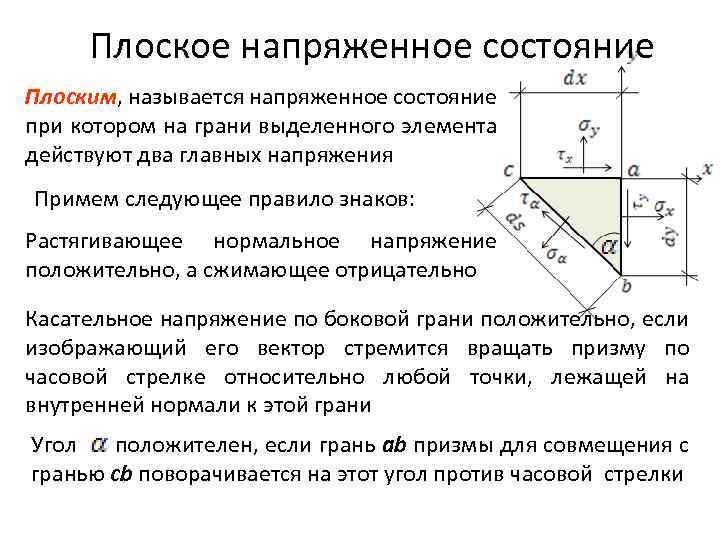 На рисунке показано напряженное состояние в точке материал пластичный