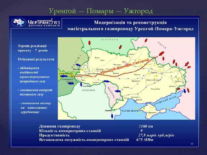 Газотрасса уренгой помары ужгород карта