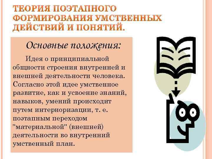 Теория поэтапного формирования действий. Теория поэтапного формирования умственных действий и понятий. Автор теории поэтапного формирования умственных действий и понятий. Поэтапное формирование умственных способностей. Теории поэтапного формирования умственных действий м.б Волович.