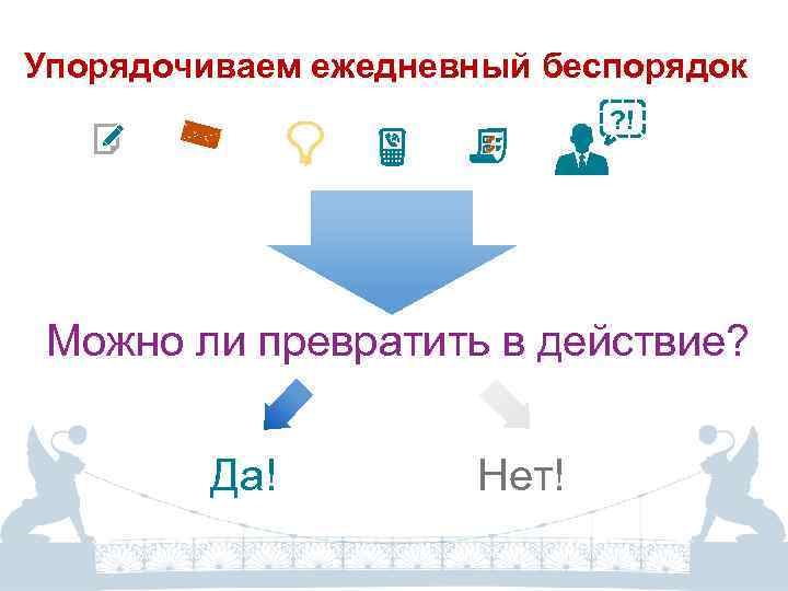 Упорядочиваем ежедневный беспорядок ? ! Можно ли превратить в действие? Да! Нет! 