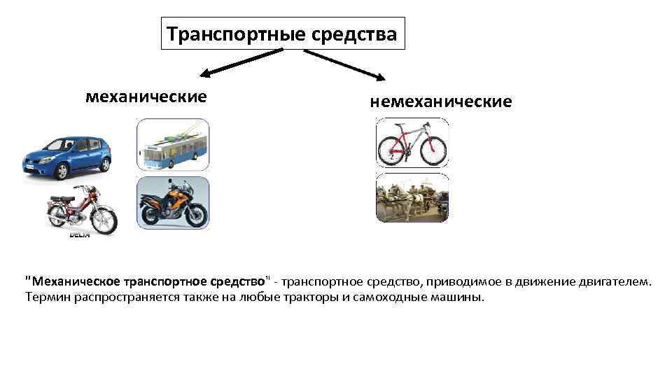 Механические транспортные средства примеры