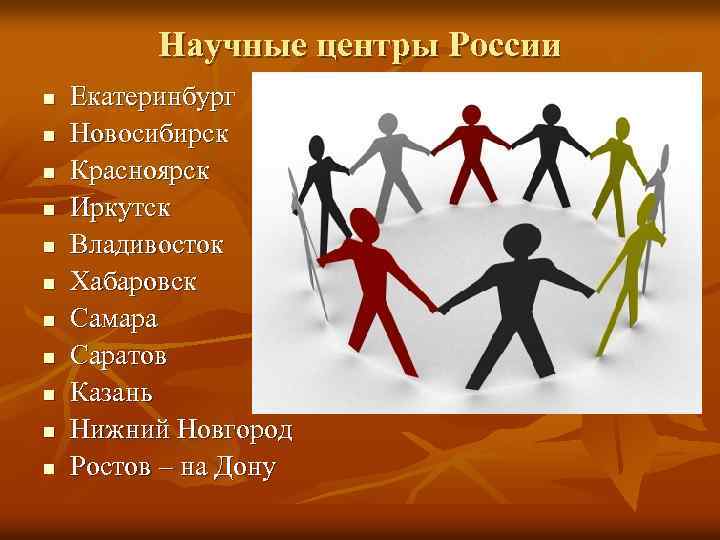 Научные центры России n n n Екатеринбург Новосибирск Красноярск Иркутск Владивосток Хабаровск Самара Саратов