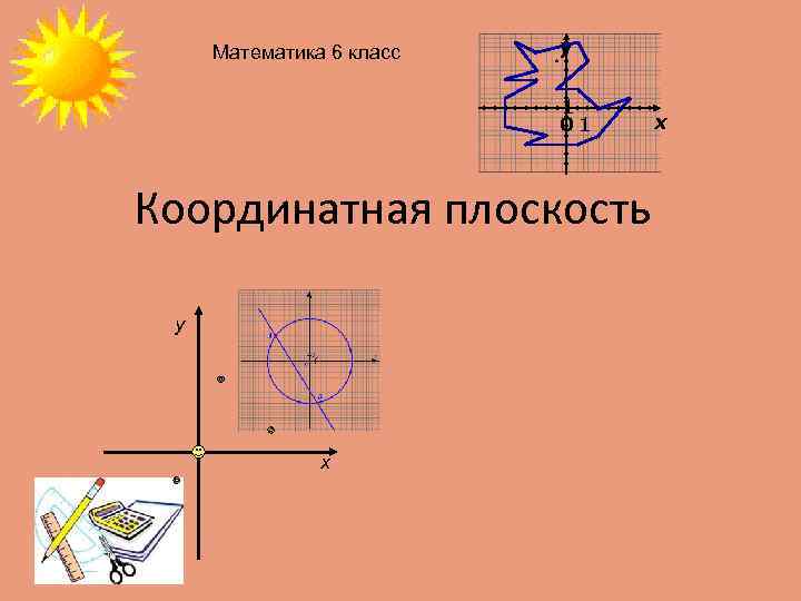 Математика 6 класс y 1 01 Координатная плоскость у х х 