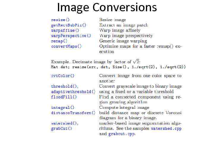 Image Conversions 