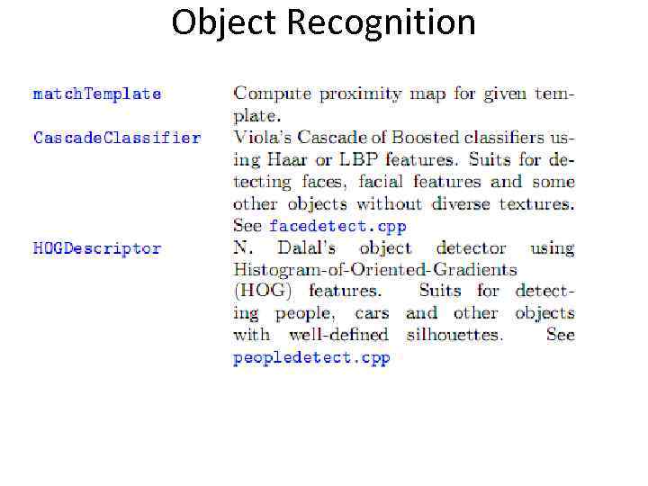 Object Recognition 