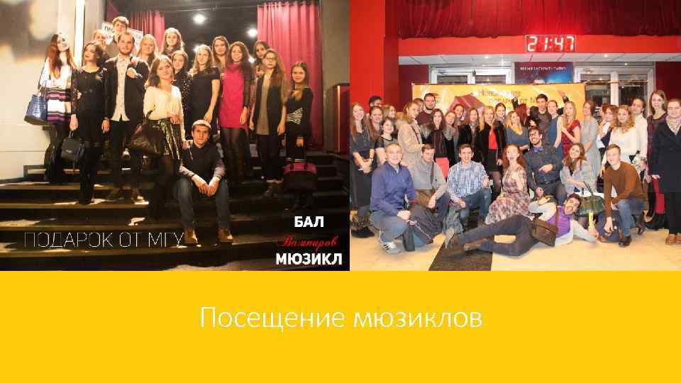 Посещение мюзиклов 