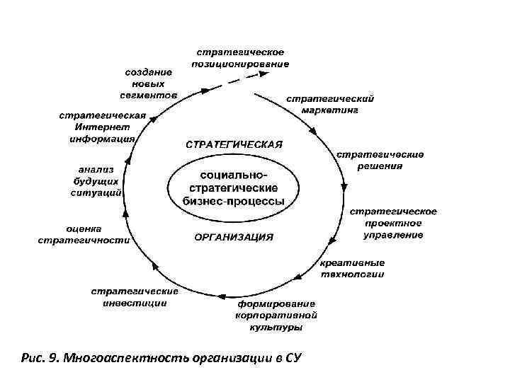 Рис. 9. Многоаспектность организации в СУ 