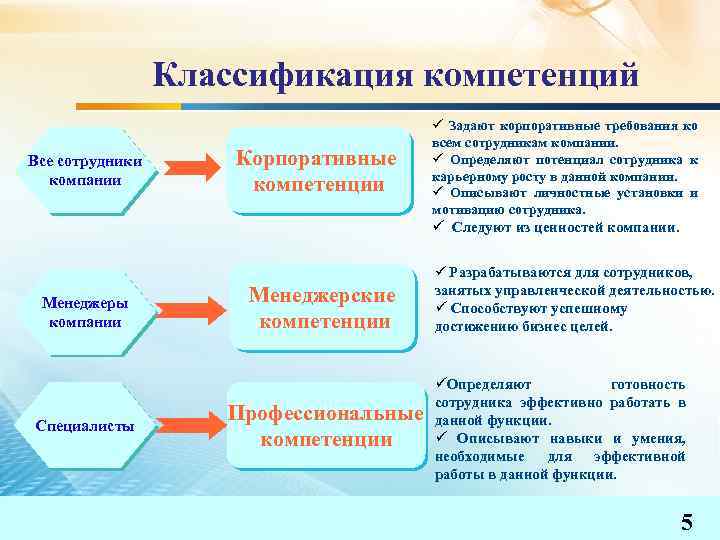 Компетенции по выбранному виду деятельности в бизнес плане