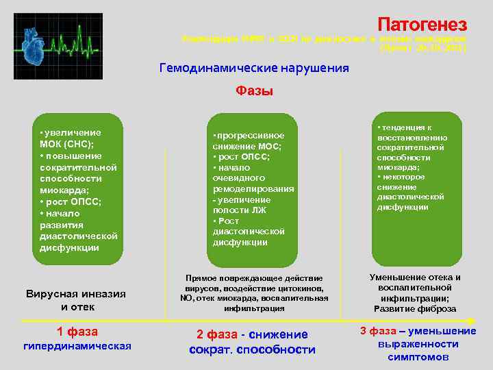 Патогенез Рекомендации РНМОТ и ОССН по диагностике и лечению миокардитов (Проект 20. 10. 2011)