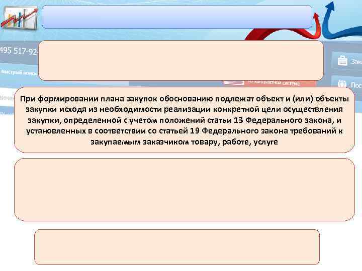 При формировании плана закупок обоснованию подлежат объект и (или) объекты закупки исходя из необходимости