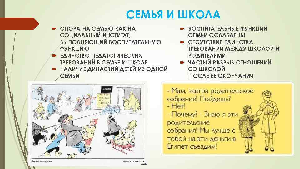 СЕМЬЯ И ШКОЛА ОПОРА НА СЕМЬЮ КАК НА СОЦИАЛЬНЫЙ ИНСТИТУТ, ВЫПОЛНЯЮЩИЙ ВОСПИТАТЕЛЬНУЮ ФУНКЦИЮ ЕДИНСТВО