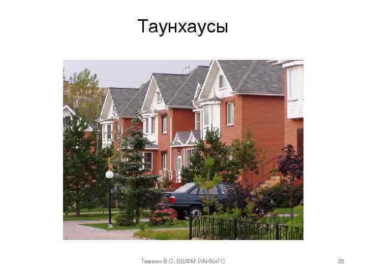 Таунхаусы Темкин В. С. ВШФМ РАНХи. ГС 35 