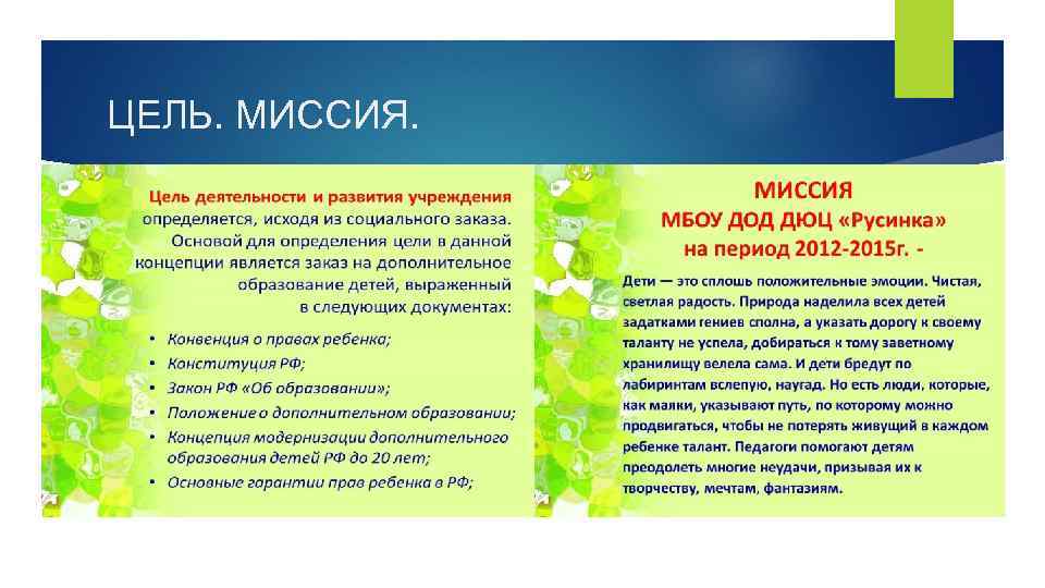 Миссия социального проекта