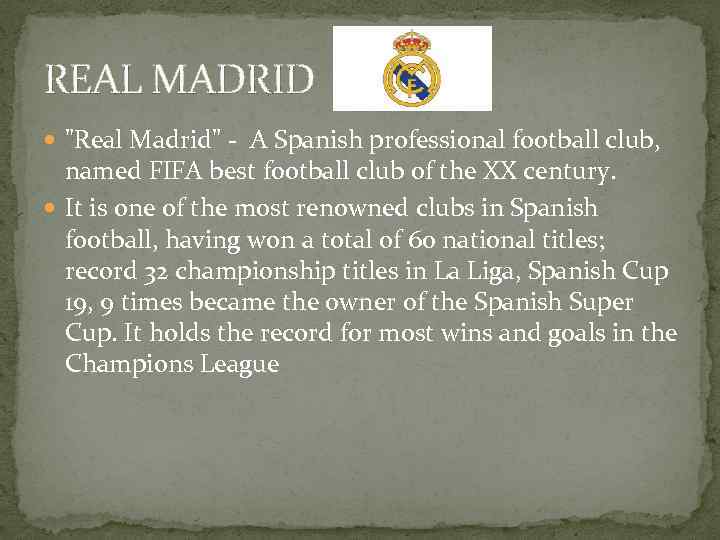 REAL MADRID 
