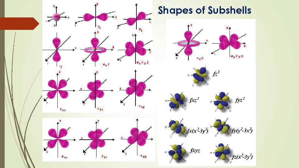 Shapes of Subshells 