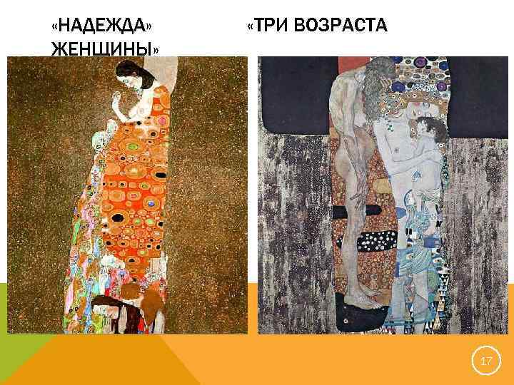  «НАДЕЖДА» ЖЕНЩИНЫ» «ТРИ ВОЗРАСТА 17 