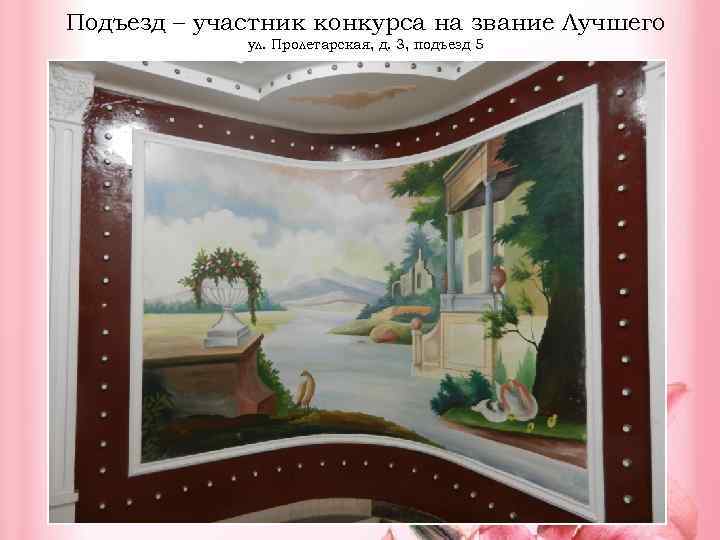 Подъезд – участник конкурса на звание Лучшего ул. Пролетарская, д. 3, подъезд 5 