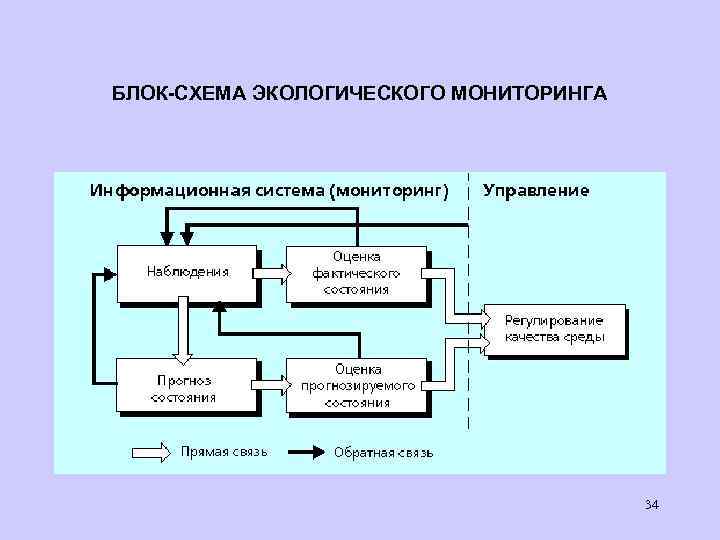 БЛОК-СХЕМА ЭКОЛОГИЧЕСКОГО МОНИТОРИНГА 34 