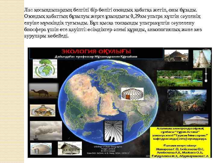 Лас қосындылардың белгілі бір бөлігі озондық қабатқа жетіп, оны бұзады. Озондық қабаттың бұзылуы жерге