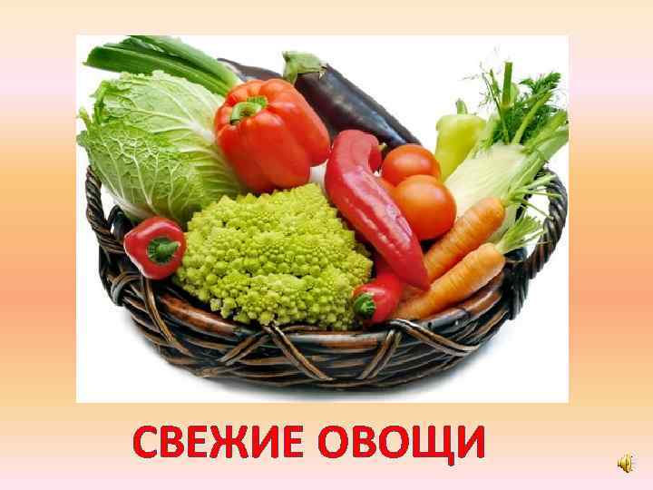 СВЕЖИЕ ОВОЩИ 