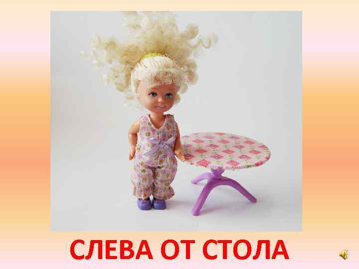 СЛЕВА ОТ СТОЛА 