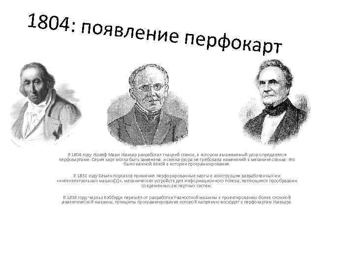 1804: появл       ение перфо    