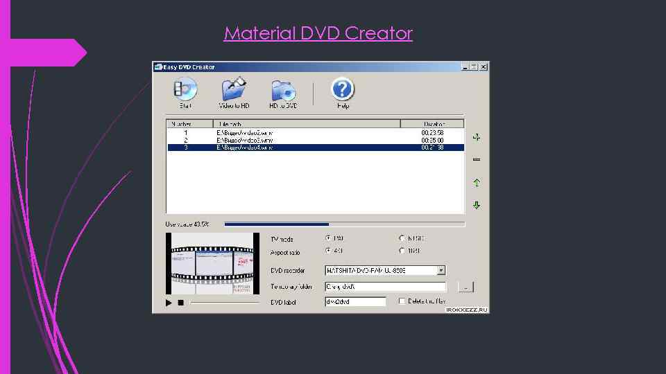 Material DVD Creator 