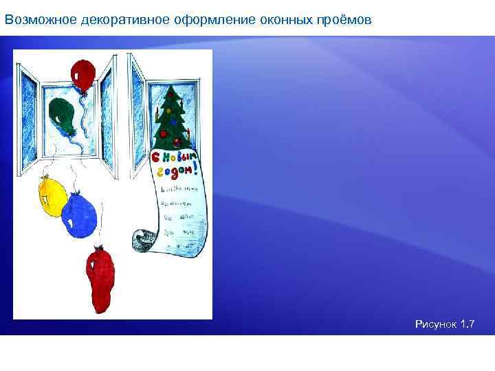 Возможное декоративное оформление оконных проёмов      Рисунок 1. 7 