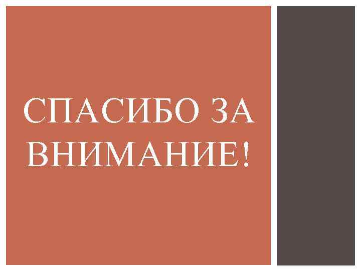 СПАСИБО ЗА ВНИМАНИЕ! 