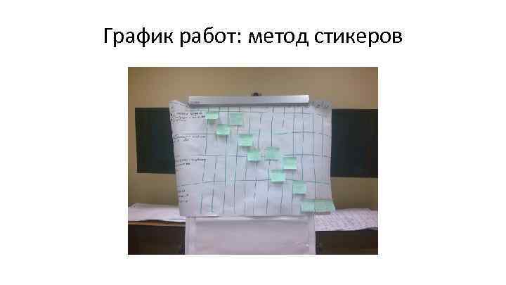 График работ: метод стикеров 