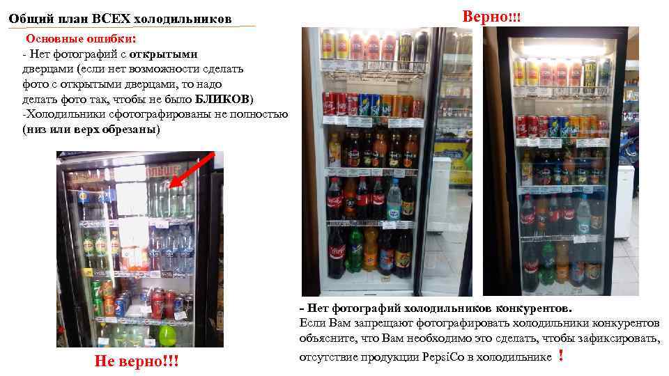 Общий план ВСЕХ холодильников     Верно!!!  Основные ошибки:  -