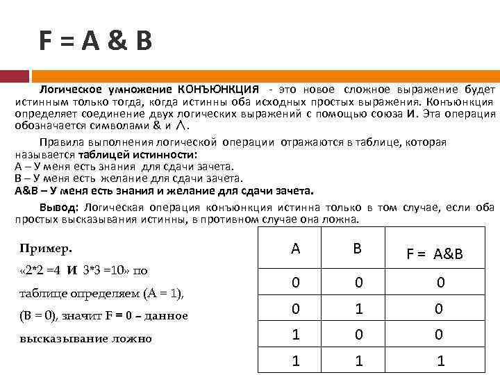 Принципы обработки информации компьютера арифметические и логические основы работы компьютера