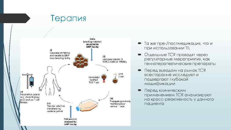 Терапия   Та же пре-/постмедикация, что и   при использовании TIL 