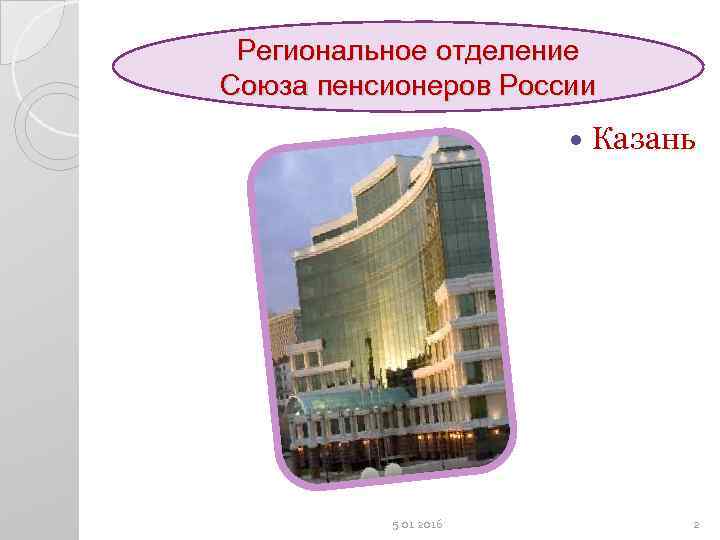  Региональное отделение Союза пенсионеров России      Казань  